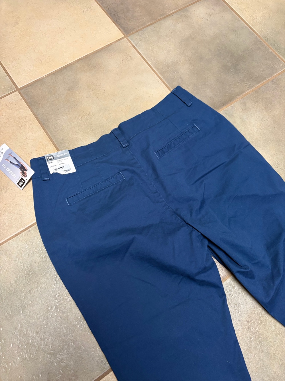 NWT Lee Women's Blue Cropped Ankle Pants - Picture 10 of 10